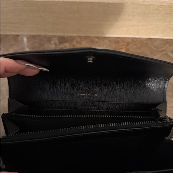 Saint Laurent YSL Monogram Large Flap Wallet in Grained Leather - Picture 6 of 10